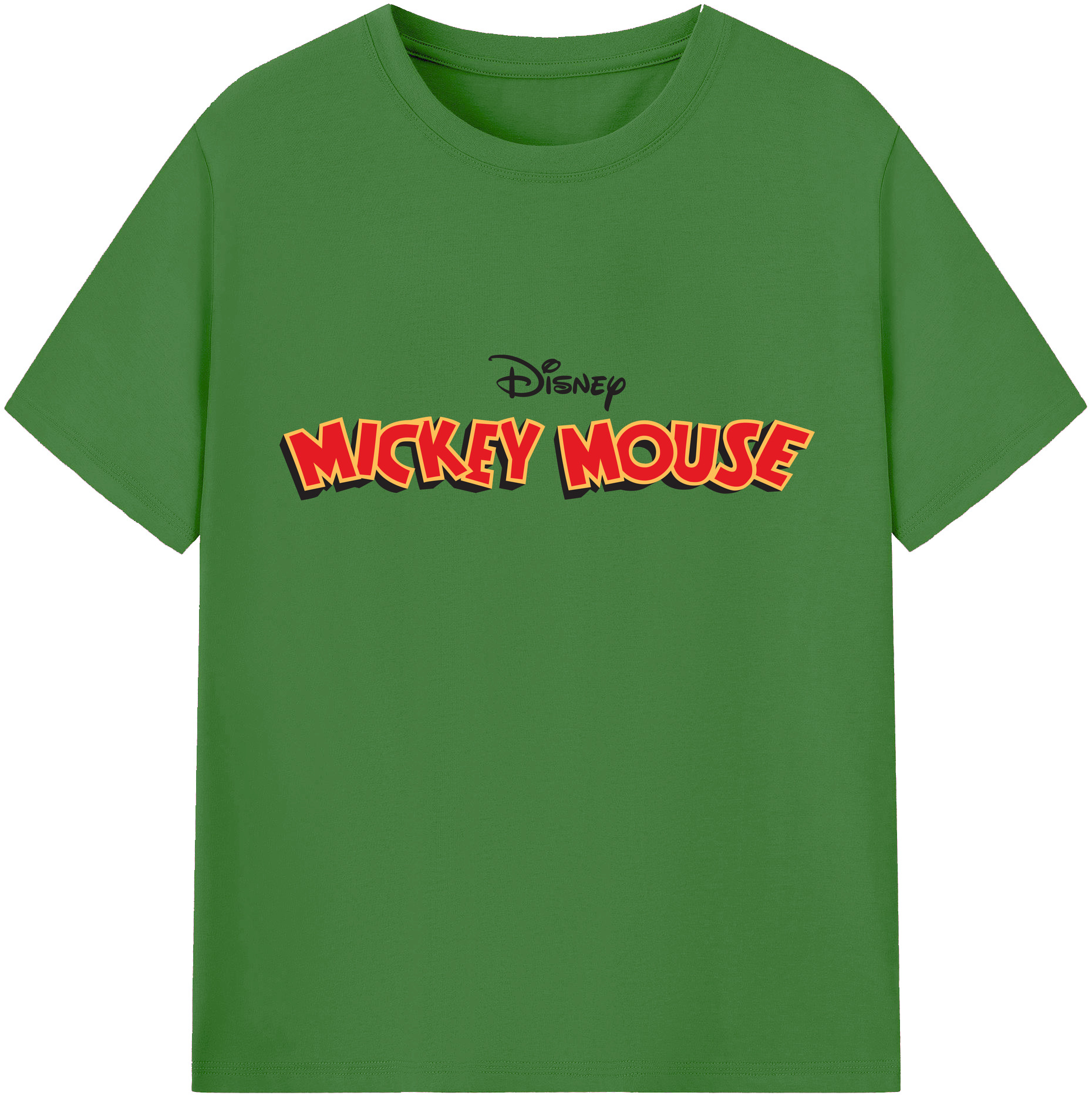 （画像用） ミッキーマウス Mickey Mouse レディースカジュアルプリントTシャツ（綿100％）